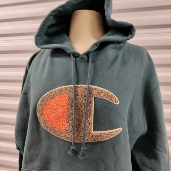 🆕Champion | Reverse Weave Hoodie Carefree Teal Size Medium Adult - Picture 11 of 11